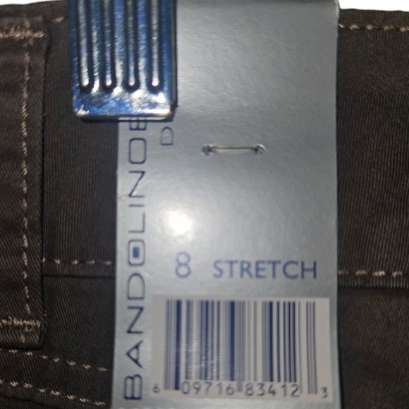 NWT BandolinoBlu Denim Arrowwood Double Button Boheme Strech Capri Pants - Picture 3 of 3